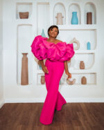 fuchsia jumpsuit